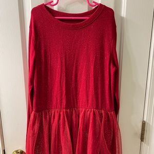 Girls long sleeved cozy tulle dress